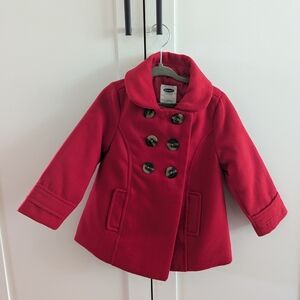 Old Navy Vibrant Red Kids Pea Coat